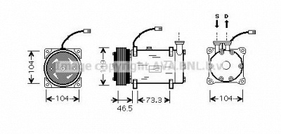 AVA QUALITY COOLING cnak030 -  Компрессор, кондиционер